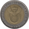 Монета. Южно-Африканская республика (ЮАР). 5 рандов 2014 год. ав.