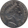 Монета. Новая Зеландия. 5 долларов 2002 год. Дельфин Гектора. рев.