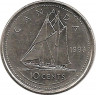 Монета. Канада. 10 центов 1993 год.