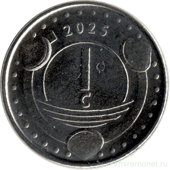 Монета. Синт-Мартен. 1 цент 2025 год.