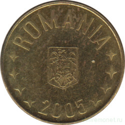 Монета. Румыния. 1 бан 2005 год.