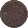Монета. Германия (Германская империя 1871-1922). 2 пфеннига 1907 год. (A). рев.