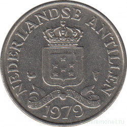 Монета. Нидерландские Антильские острова. 25 центов 1979 год.