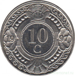 Монета. Нидерландские Антильские острова. 10 центов 1997 год.