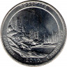 Аверс.Монета. США. 25 центов 2010 год. Национальный парк № 3 Йосемитский (Калифорния). Монетный двор D.