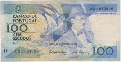 Банкнота. Португалия. 100 эскудо 1988 год. Тип 179f (5).