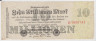 Банкнота. Германия. Веймарская республика. 10 миллионов марок 1923 год. Серийный номер - буква , семь цифр (красный). ав.