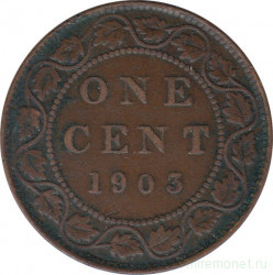 Монета. Канада. 1 цент 1903 год.