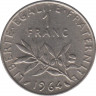 Монета. Франция. 1 франк 1964 год. ав.