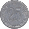 Монета. Чехословакия. 25 геллеров 1954 год. рев.