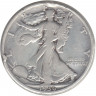 Монета. США. 50 центов 1936 год. Шагающая свобода. Монетный двор - Денвер (D)