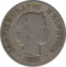  Монета. Швейцария. 5 раппенов 1881 год. ав.