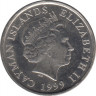 Монета. Каймановы острова. 10 центов 1999 год. ав.