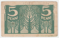 Банкнота. Эстония. 5 пенни 1919 год. Тип 39.