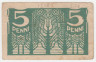 Банкнота. Эстония. 5 пенни 1919 год. Тип 39.