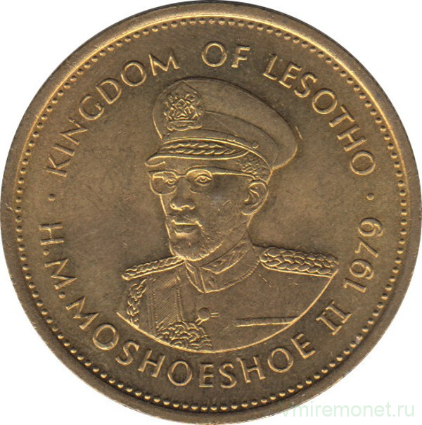 Монета. Лесото (анклав в ЮАР). 5 лисенте 1979 год.