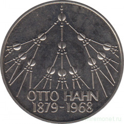 Монета. ФРГ. 5 марок 1979 год. 100 лет со дня рождения Отто Гана.