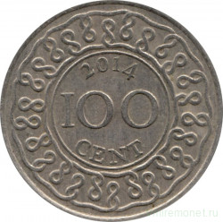 Монета. Суринам. 100 центов 2014 год.