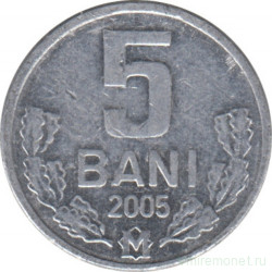 Монета. Молдова. 5 баней 2005 год.