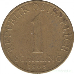 Монета. Австрия. 1 шиллинг 1963 год.