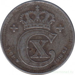 Монета. Дания. 2 эре 1918 год.