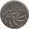 Монета. Мальта. 2 цента 2005 год. рев.
