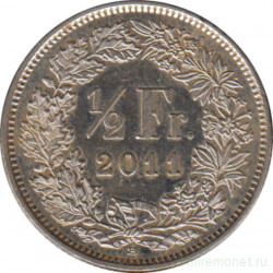Монета. Швейцария. 1/2 франка 2011 год.