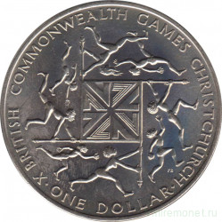 Монета. Новая Зеландия. 1 доллар 1974 год. X игры содружества.