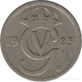 Монета. Швеция. 10 эре 1923 год. 