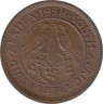 Монета. Южно-Африканская республика (ЮАР). 1/4 пенни 1958 год.  ав.