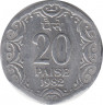 Монета. Индия. 20 пайс 1982 год. ав.