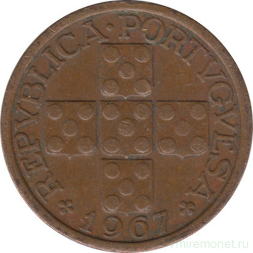 Монета. Португалия. 10 сентаво 1967 год.