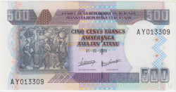 Банкнота. Бурунди. 500 франков 2009 год.