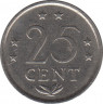 Монета. Нидерландские Антильские острова. 25 центов 1985 год. рев.