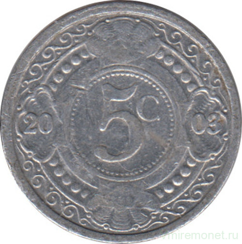 Монета. Нидерландские Антильские острова. 5 центов 2003 год.