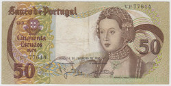Банкнота. Португалия. 50 эскудо 1980 год. Тип B.