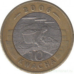 Монета. Малави. 10 квач 2006 год.