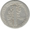 Монета. США. 10 центов 1920 год. Монетный двор D.