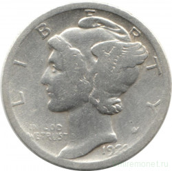 Монета. США. 10 центов 1920 год. Монетный двор D.