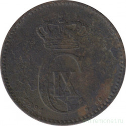 Монета. Дания. 2 эре 1891 год .