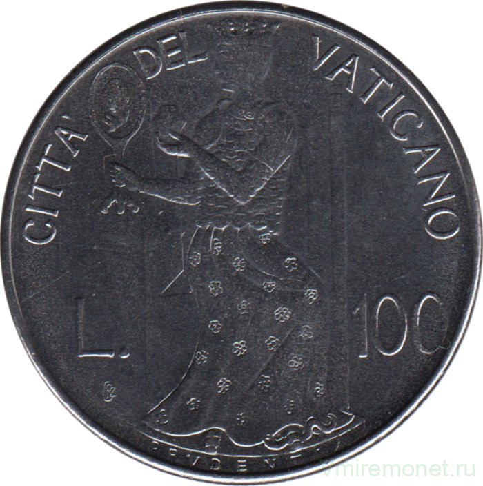 Монета. Ватикан. 100 лир 1979 год.