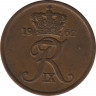  Монета. Дания. 5 эре 1962 год. Бронза. ав.