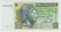 Банкнота. Тунис. 5 динаров 2008 год.