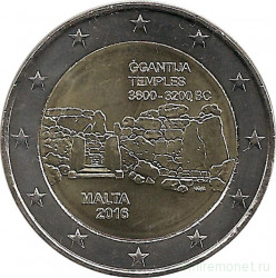 Монета. Мальта. 2 евро 2016 год. Джгантия.