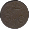 Монета. Россия. 1 копейка 1797 год. Е.М. рев.