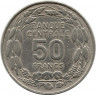 Монета. Камерун. 50 франков 1960 год.