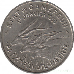 Монета. Камерун. 50 франков 1960 год.