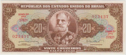 Банкнота. Бразилия. 20 крузейро 1962 год. Тип 178(1).