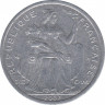 Монета. Французская Полинезия. 1 франк 2007 год. ав.