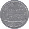 Монета. Французская Полинезия. 1 франк 2007 год. рев.